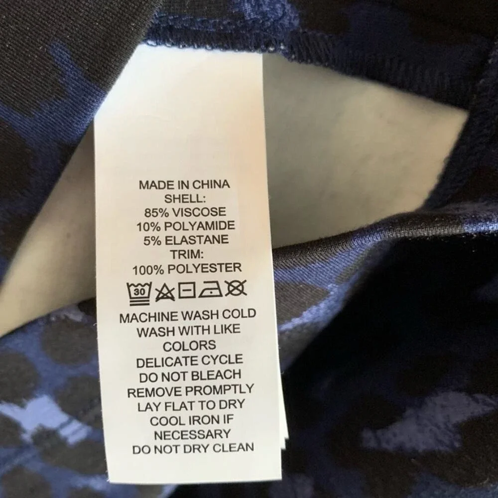 Kate Spade Blue Leopard Print Casual Broome Ponte Dress Size‎ 4